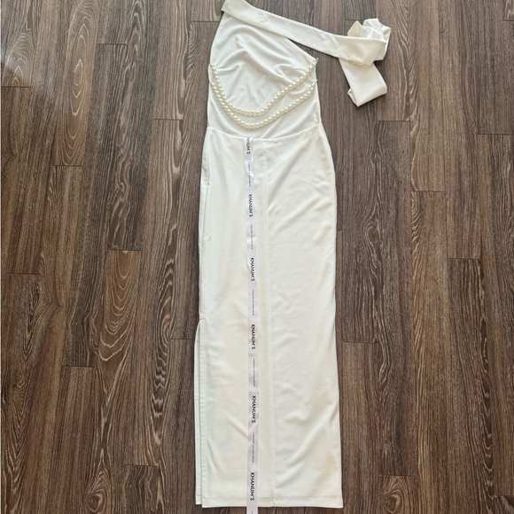 KHANUMS Kara Scarf Dress in Ivory - Picture 9 of 12